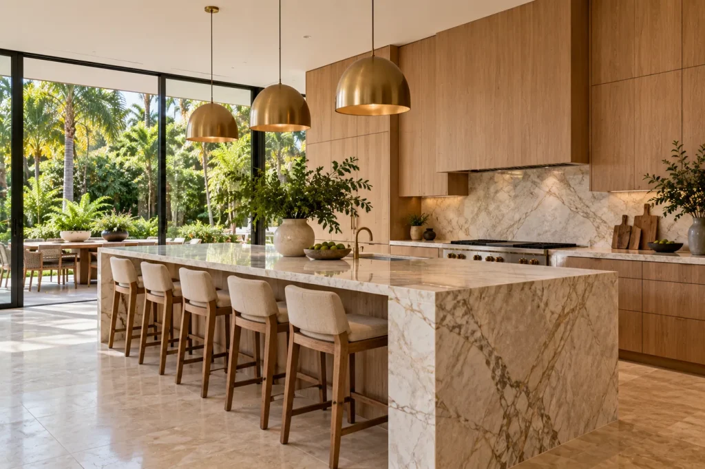Living room in a restored Miami home