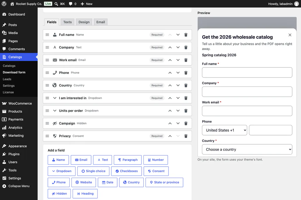 Build the form you need