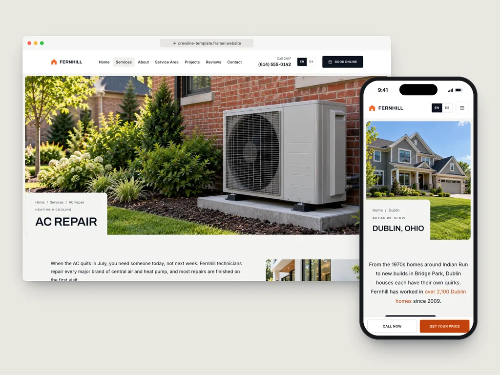 Service and city pages
